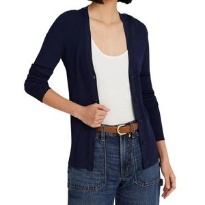 LAUREN Ralph Lauren Ribbed V-Neck Cardigan SIZE XXS